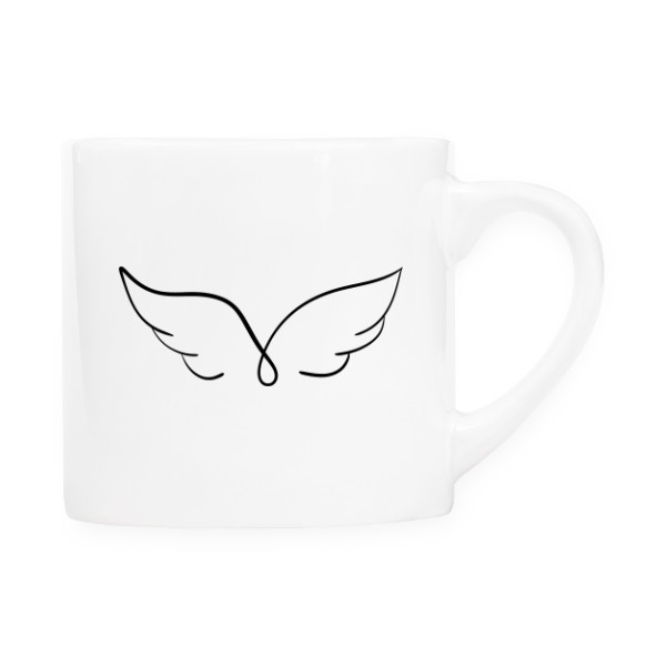Hrnek espresso s potiskem Andělská křídla