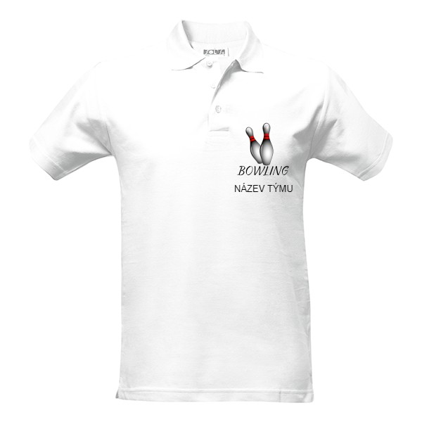 Pánska polokošeľa Cotton s potlačou Tričko Bowling team