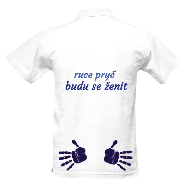 Pánska polokošeľa Cotton s potlačou Ruce pryč, budu se ženit