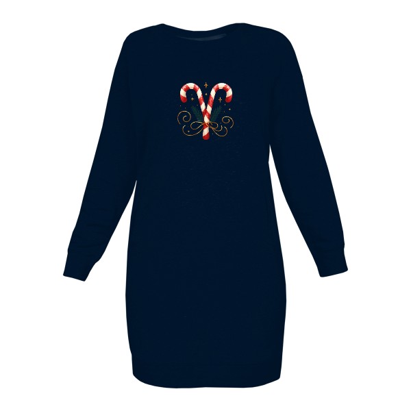 Organic Sweatshirt Women´s Dress Candy cane 