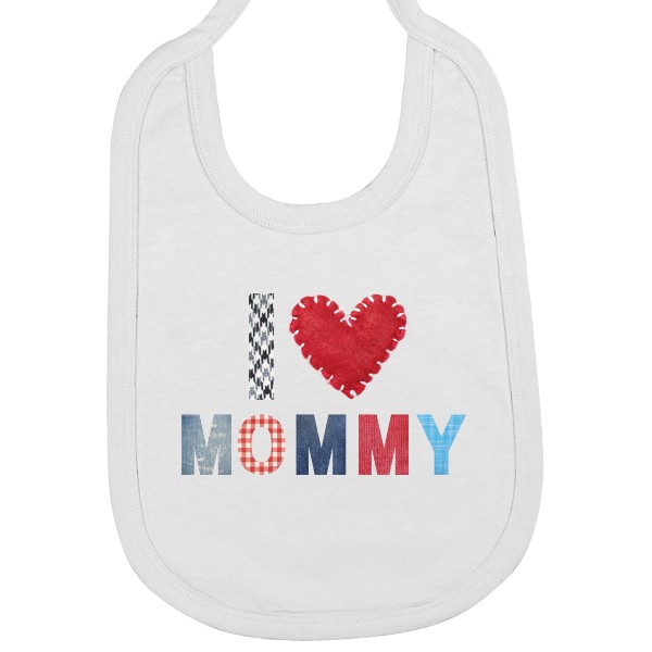 Bib cotton I Love Mommy