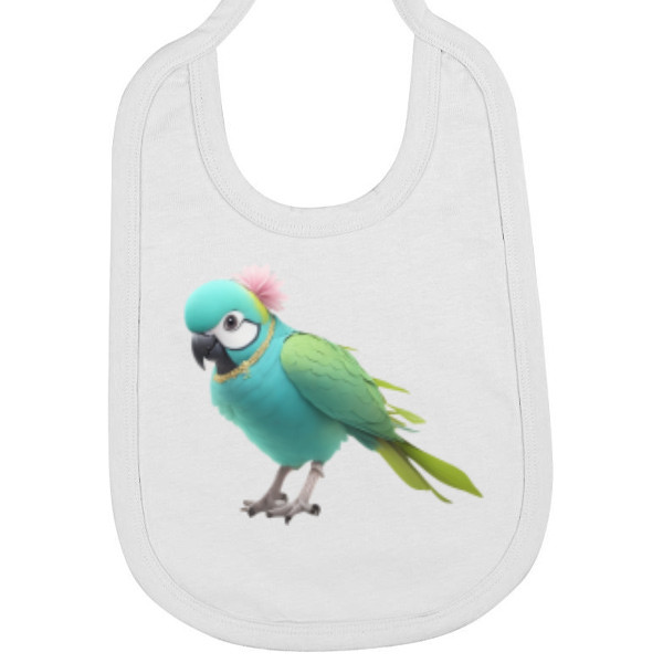 Bib cotton Milovaní papoušci - bryndáček