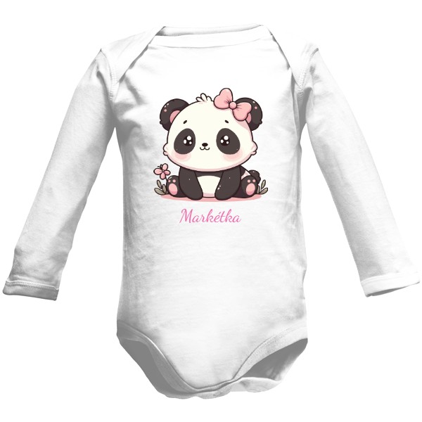 Kids' overall bodysuit  Panda with a name, the ability to change the  text