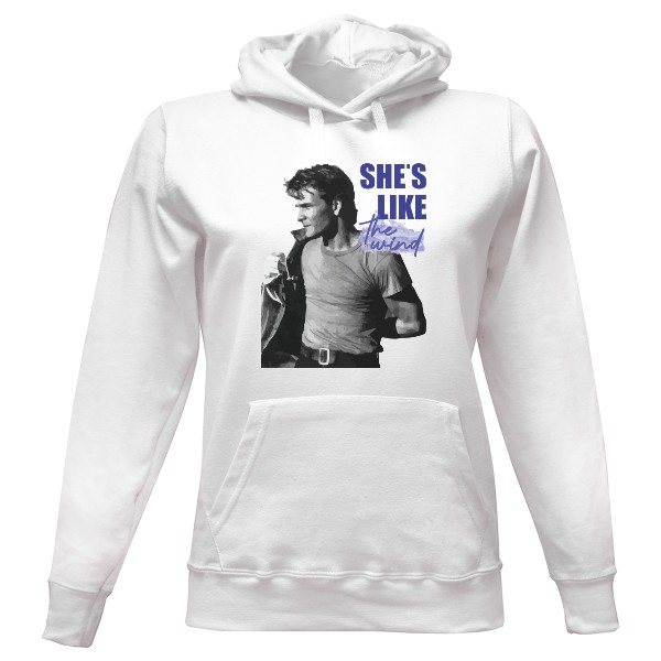 Ladies' hoodie Patrick Swayze - She's like the wind
