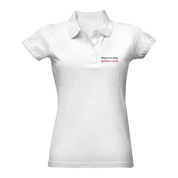 Dámska polokošeľa Single s potlačou Peace in soul, godless world