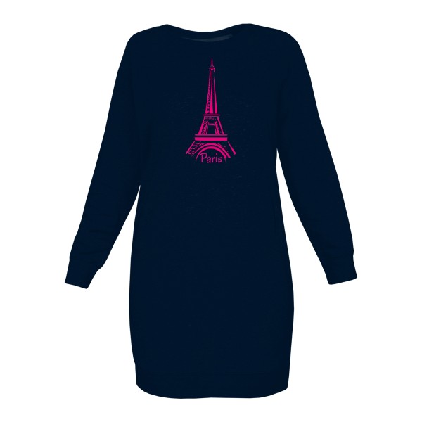 Organic Sweatshirt Women´s Dress Pink Paris