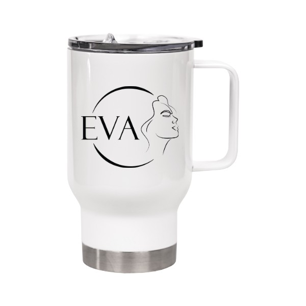 Thermo cup with handle s potiskem Powerwoman Eva 