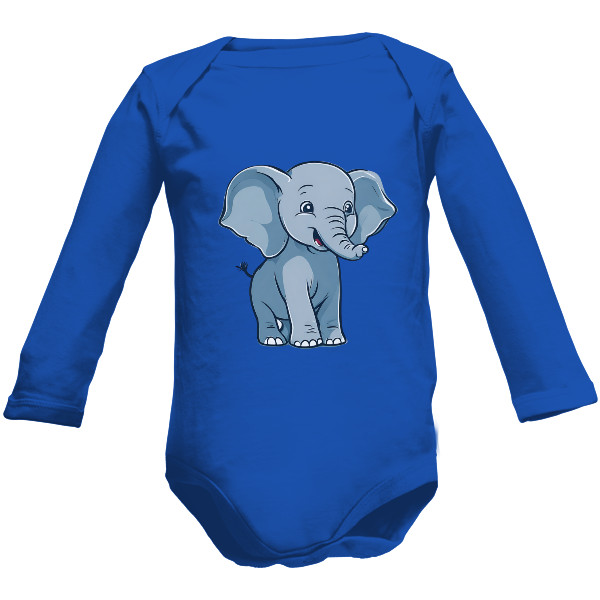 Kids' overall bodysuit  The Curious Elephant