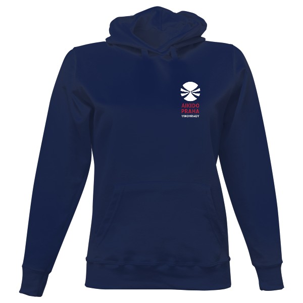Ladies' hoodie Women hoody dark with Aikido calligraphy