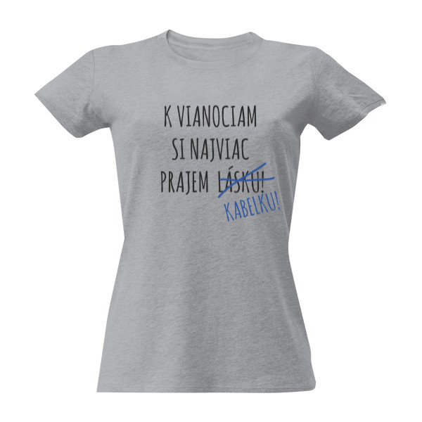Tričko s potlačou Ženské vianočné prianie